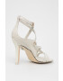 Tommy Hilfiger Usnjeni sandali Elevated Th High Heel bela barva - Pepit.si