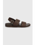 Tommy Hilfiger Usnjeni sandali HILFIGER PREMIUM LEATHER SANDAL - Pepit.si