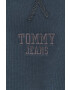 Tommy Jeans Bombažen pulover ženska zelena barva s kapuco - Pepit.si