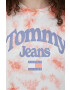 Tommy Jeans Bombažen t-shirt roza barva - Pepit.si