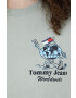 Tommy Jeans Bombažen t-shirt zelena barva - Pepit.si