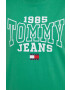 Tommy Jeans Bombažna kratka majica bela barva - Pepit.si