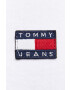 Tommy Jeans Bombažna kratka majica bela barva - Pepit.si