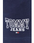 Tommy Jeans Bombažne kratke hlače mornarsko modra barva - Pepit.si