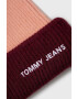 Tommy Jeans Kapa s primesjo volne bordo barva - Pepit.si