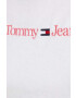 Tommy Jeans Kratka majica ženski bela barva - Pepit.si