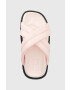 Tommy Jeans Natikači FANCY PADDED SANDAL ženski roza barva EN0EN02175 - Pepit.si