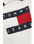 Tommy Jeans Pulover ženski bela barva - Pepit.si