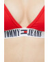 Tommy Jeans Zgornji del kopalk rdeča barva - Pepit.si