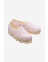 Toms Espadrile Heavy Twill Platform Rope Alpargata roza barva - Pepit.si