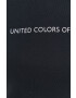 United Colors of Benetton Bombažen t-shirt črna barva - Pepit.si