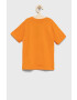 United Colors of Benetton Otroški bombažen t-shirt oranžna barva - Pepit.si