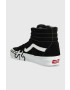 Vans Superge iz semiša SK8-Hi Flame črna barva VN0005UJBZW1 - Pepit.si