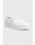 Vans Teniske Classic Slip-On Stackform ženske bela barva VN0A7Q5RW001 - Pepit.si