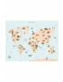 Vissevasse Plakat World Map Animal 30 x 40 cm - Pepit.si