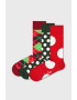 Happy Socks 3 PACK nogavice Holiday Classics - Pepit.si