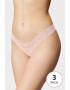 Hunkemöller 3 PACK tangice Madison - Pepit.si