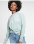 GAP Vintage Soft Twist-Front Pulover Modra Zelena - Pepit.si