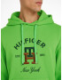 Tommy Hilfiger Curved Monogram Hoody Pulover Zelena - Pepit.si