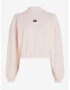 Tommy Jeans Mock Neck Badge Boxy Cropped Pulover Roza - Pepit.si