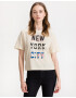 Tommy Jeans New York City Crop Top Bež - Pepit.si