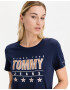 Tommy Jeans Slim Metallic Majica Bela - Pepit.si