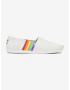 TOMS Unity Rainbow Slip On Bela - Pepit.si