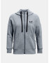 Under Armour Rival Fleece FZ Hoodie Pulover Siva - Pepit.si