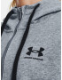 Under Armour Rival Fleece FZ Hoodie Pulover Siva - Pepit.si