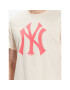 47 Brand Majica New York Yankees Imprint '47 Echo Tee Bež Regular Fit - Pepit.si