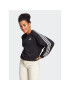 adidas Jopa Essentials 3-Stripes Crop Sweatshirt HR4926 Črna Loose Fit - Pepit.si