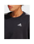 adidas Jopa Essentials 3-Stripes Crop Sweatshirt HR4926 Črna Loose Fit - Pepit.si