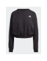 adidas Jopa Essentials 3-Stripes Crop Sweatshirt HR4926 Črna Loose Fit - Pepit.si