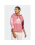 adidas Jopa Essentials Big Logo Oversized French Terry Hoodie IC9869 Roza Loose Fit - Pepit.si