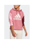 adidas Jopa Essentials Big Logo Oversized French Terry Hoodie IC9869 Roza Loose Fit - Pepit.si