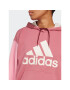 adidas Jopa Essentials Big Logo Oversized French Terry Hoodie IC9869 Roza Loose Fit - Pepit.si