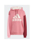 adidas Jopa Essentials Big Logo Oversized French Terry Hoodie IC9869 Roza Loose Fit - Pepit.si