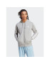 adidas Jopa Essentials French Terry 3-Stripes Full-Zip Hoodie IC9833 Siva Regular Fit - Pepit.si