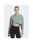 adidas Jopa Yoga Studio Crop Sweatshirt HR5086 Zelena Loose Fit - Pepit.si