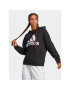 adidas Jopa Essentials Big Logo Oversized French Terry Hoodie HR4934 Črna Loose Fit - Pepit.si