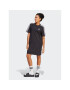 adidas Vsakodnevna obleka Essentials 3-Stripes Single Jersey Boyfriend Tee Dress HR4923 Črna Loose Fit - Pepit.si