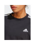 adidas Vsakodnevna obleka Essentials 3-Stripes Single Jersey Boyfriend Tee Dress HR4923 Črna Loose Fit - Pepit.si