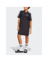 adidas Vsakodnevna obleka Essentials 3-Stripes Single Jersey Boyfriend Tee Dress HR4923 Črna Loose Fit - Pepit.si