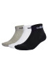 adidas Unisex nizke nogavice Linear Ankle Socks Cushioned Socks 3 Pairs IC1304 Siva - Pepit.si