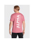 Alpha Industries Majica Backprint 128507 Roza Regular Fit - Pepit.si