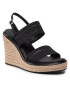 Calvin Klein Espadrile Wedge Sndl 70 He HW0HW00690 Črna - Pepit.si