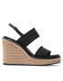 Calvin Klein Espadrile Wedge Sndl 70 He HW0HW00690 Črna - Pepit.si