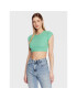 Calvin Klein Jeans Bluza J20J220709 Zelena Cropped Fit - Pepit.si