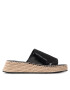 Calvin Klein Jeans Espadrile Sporty Wedge Sandal Monogram YW0YW00566 Črna - Pepit.si