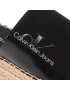 Calvin Klein Jeans Espadrile Sporty Wedge Sandal Monogram YW0YW00566 Črna - Pepit.si